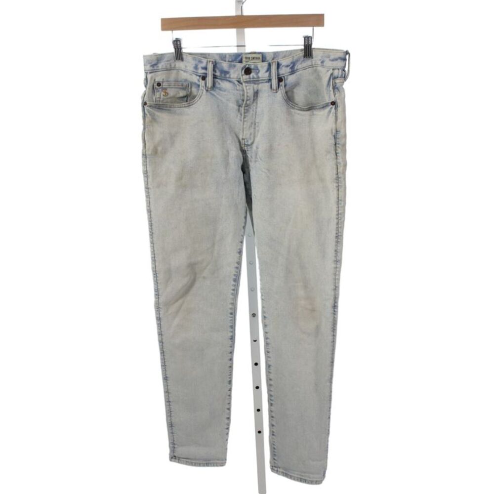 Todd Snyder Mens Straight Jeans Blue Mid-Rise Cotton Button Size 33
